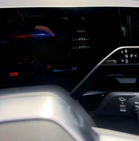 Odometer and instrument cluster of Renault Austral 1.2 E-Tech full hybrid 200 techno esprit Alpine 2024